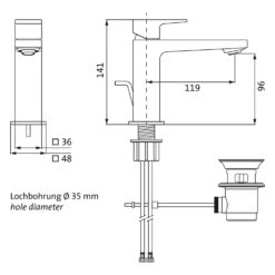 Herzbach CEO IX-FINISH Waschtisch-Einlochbatterie S-Size Mit Ablaufgarnitur 5 Herzbach CEO IX-FINISH Waschtisch-Einlochbatterie S-Size Mit Ablaufgarnitur -Megabad Verkäufe herzbach ceo waschtisch ix finish einlochbatterie 11903703
