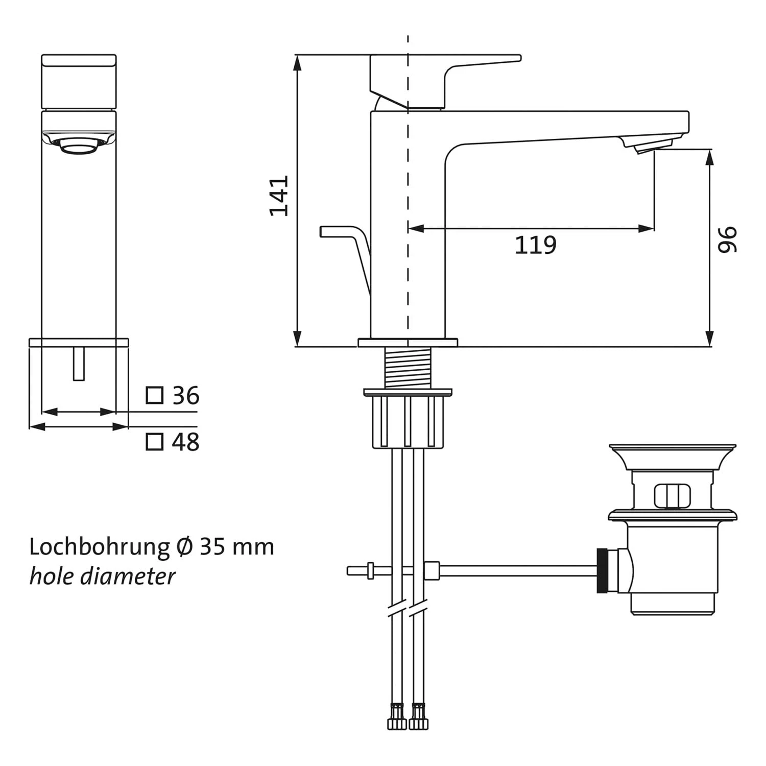 Herzbach CEO IX-FINISH Waschtisch-Einlochbatterie S-Size Mit Ablaufgarnitur 4 Herzbach CEO IX-FINISH Waschtisch-Einlochbatterie S-Size Mit Ablaufgarnitur – Bild 2