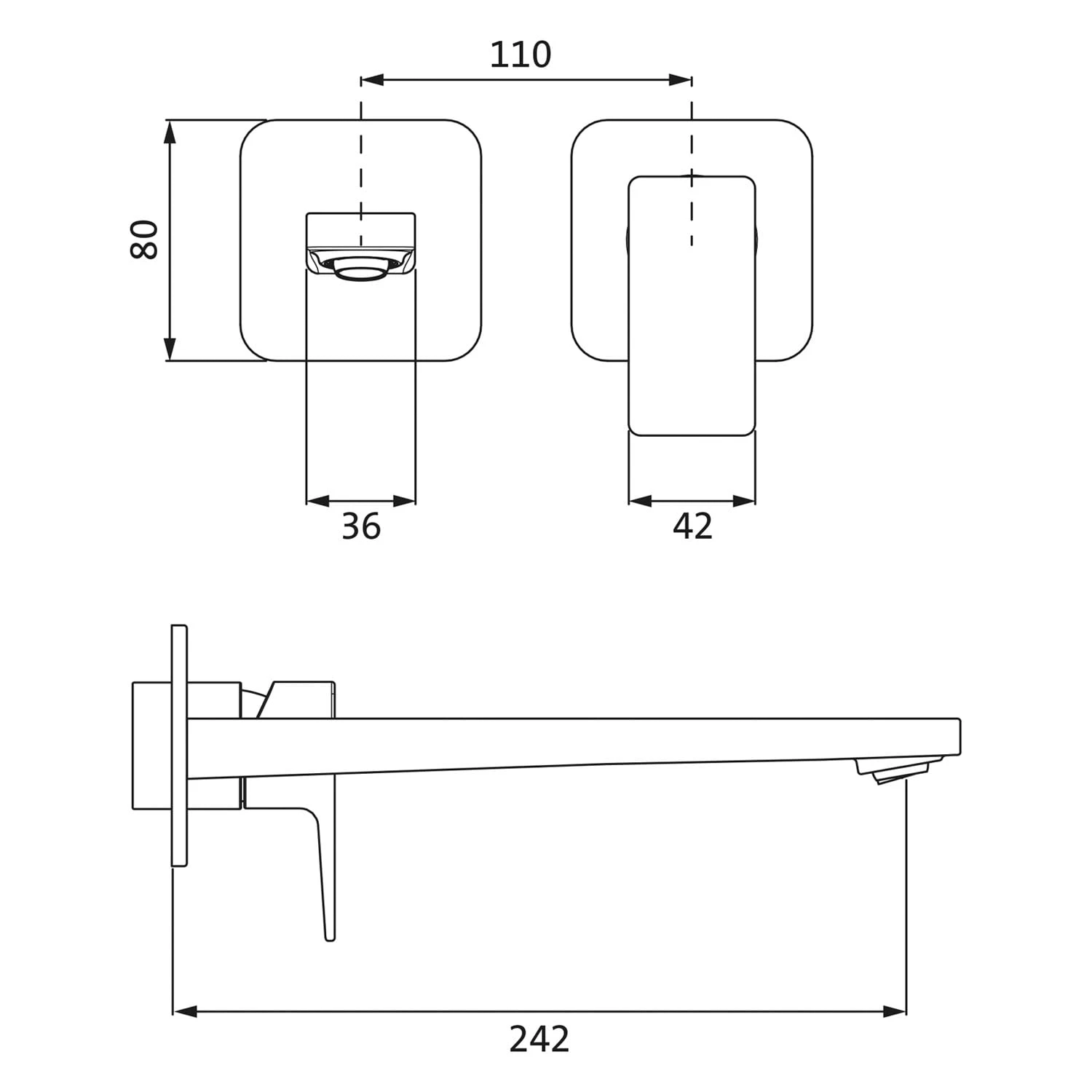 Herzbach CEO Waschtisch-Wandbatterie Unterputz Farbset Mit 2 Blenden 24 Cm 4 Herzbach CEO Waschtisch-Wandbatterie Unterputz Farbset Mit 2 Blenden 24 Cm – Bild 2
