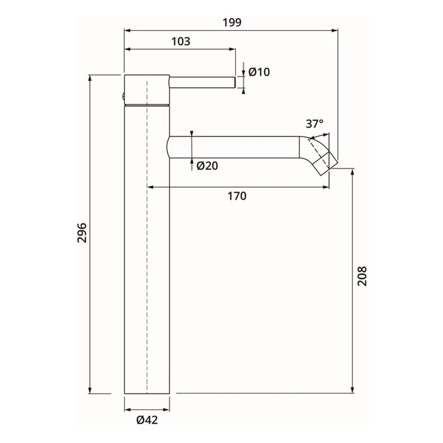 Herzbach DEEP IX Waschtischmischer XL-Size 17 Cm Niederdruck Ohne Ablaufgarnitur 5 Herzbach DEEP IX Waschtischmischer XL-Size 17 Cm Niederdruck Ohne Ablaufgarnitur – Bild 3