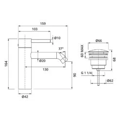 Herzbach DEEP BLACK Waschtischmischer M-Size 13 Cm Mit PUSH-Ablaufventil 12 Herzbach DEEP BLACK Waschtischmischer M-Size 13 Cm Mit PUSH-Ablaufventil -Megabad Verkäufe herzbach deep waschtisch black waschtischmischer size 13942189