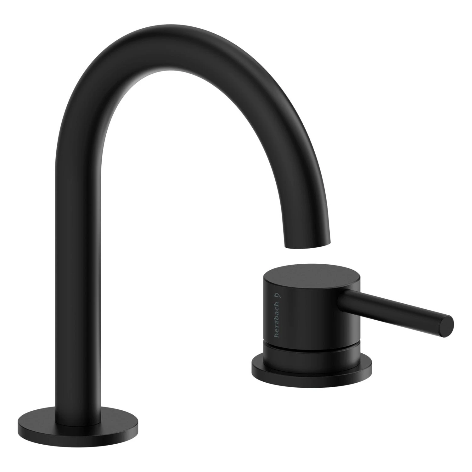 Herzbach DEEP BLACK Zweiloch-Armatur 14 Cm Mit PUSH-Ablaufventil 3 Herzbach DEEP BLACK Zweiloch-Armatur 14 Cm Mit PUSH-Ablaufventil