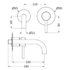 Herzbach DEEP Waschtisch-Unterputzbatterie Farbset, Ausladung 16 Cm -Megabad Verkäufe herzbach deep waschtisch unterputzbatterie auslauf 16 6977264