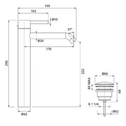 Herzbach DEEP Waschtischmischer XL-Size 17 Cm Mit PUSH-Ablaufventil 10 Herzbach DEEP Waschtischmischer XL-Size 17 Cm Mit PUSH-Ablaufventil -Megabad Verkäufe herzbach deep waschtisch waschtischmischer xl size 13942192