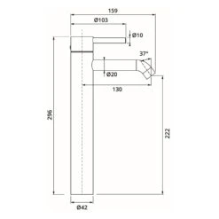 Herzbach DEEP Waschtischmischer XL-Size 13 Cm Ohne Ablaufgarnitur -Megabad Verkäufe herzbach deep waschtisch waschtischmischer xl size 13942196