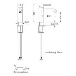 Herzbach DEEP WHITE Waschtisch-Einlochbatterie M-Size Ohne Ablaufgarnitur, Ausladung 13 Cm 5 Herzbach DEEP WHITE Waschtisch-Einlochbatterie M-Size Ohne Ablaufgarnitur, Ausladung 13 Cm -Megabad Verkäufe herzbach deep white waschtisch einlochbatterie m 9086834