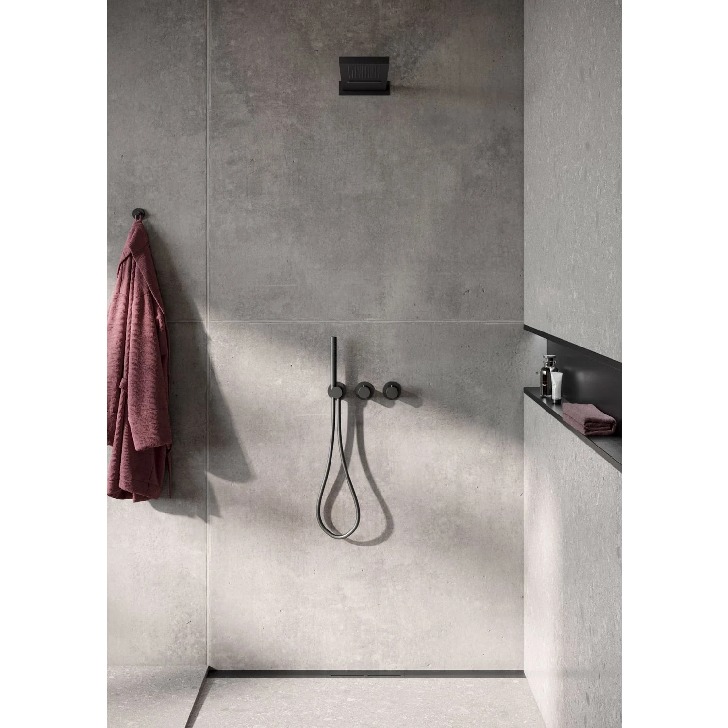 Herzbach MODUL7 BLACK Duschsystem T-MU2 Mit Thermostat Und Regenbrause Eckig 5 Herzbach MODUL7 BLACK Duschsystem T-MU2 Mit Thermostat Und Regenbrause Eckig – Bild 3