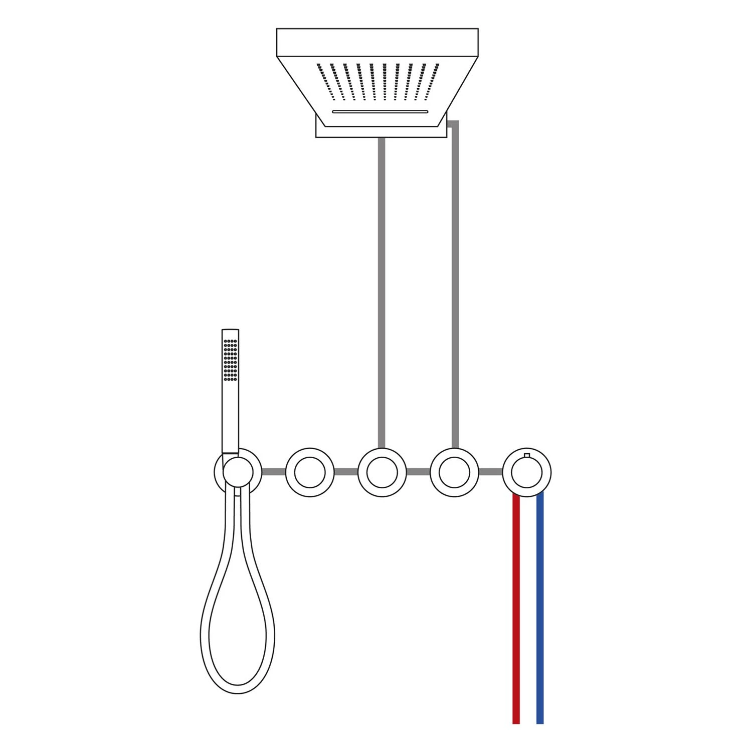 Herzbach MODUL7 BLACK Duschsystem P-MU2 Mit PUSH Thermostat Und Regenbrause Eckig 4 Herzbach MODUL7 BLACK Duschsystem P-MU2 Mit PUSH Thermostat Und Regenbrause Eckig – Bild 2