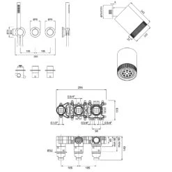 Herzbach MODUL7 BLACK Duschsystem H-SP3 Mit Hebelmischer Und Kopfbrause SPOT -Megabad Verkäufe herzbach modul7 duschsysteme black sp3 mit 13150203
