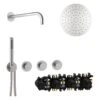 Herzbach MODUL7 IX Duschsystem P-RB250 Mit PUSH Thermostat Und Kopfbrause Rund -Megabad Verkäufe herzbach modul7 duschsysteme ix p rb250 13149485