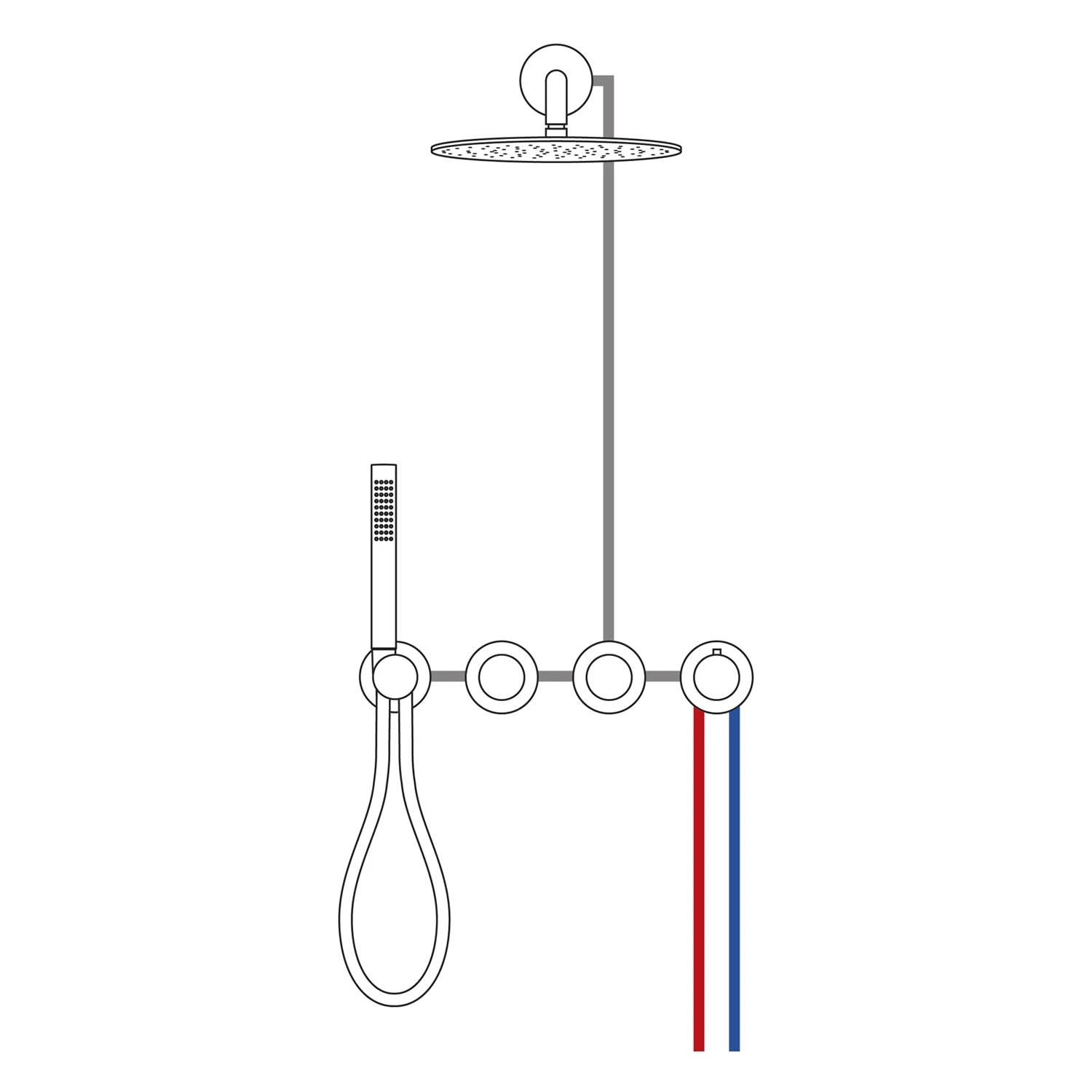 Herzbach MODUL7 IX Duschsystem P-RB250 Mit PUSH Thermostat Und Kopfbrause Rund 4 Herzbach MODUL7 IX Duschsystem P-RB250 Mit PUSH Thermostat Und Kopfbrause Rund – Bild 2
