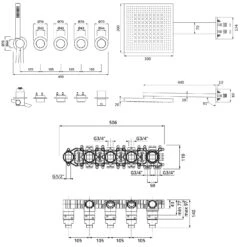 Herzbach MODUL7 IX Duschsystem P-TF2 Mit PUSH Thermostat Und Regenbrause TWIN FLOW -Megabad Verkäufe herzbach modul7 duschsysteme ix p tf2 13150217