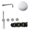Herzbach MODUL7 Duschsystem P-RB250 Mit PUSH Thermostat Und Kopfbrause Rund