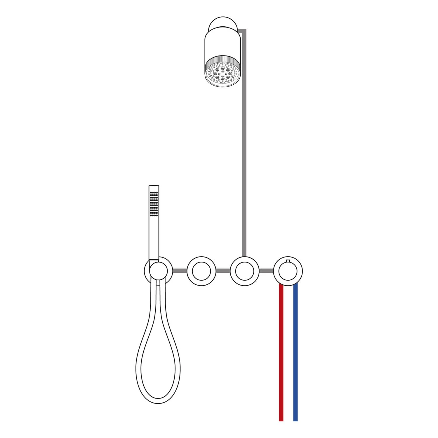 Herzbach MODUL7 Duschsystem P-SP3 Mit PUSH Thermostat Und Kopfbrause SPOT 4 Herzbach MODUL7 Duschsystem P-SP3 Mit PUSH Thermostat Und Kopfbrause SPOT – Bild 2
