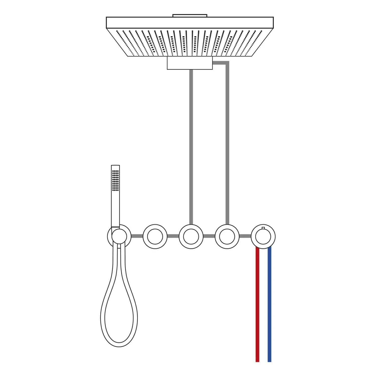 Herzbach MODUL7 Duschsystem P-TF2 Mit PUSH Thermostat Und Regenbrause TWIN FLOW 4 Herzbach MODUL7 Duschsystem P-TF2 Mit PUSH Thermostat Und Regenbrause TWIN FLOW – Bild 2
