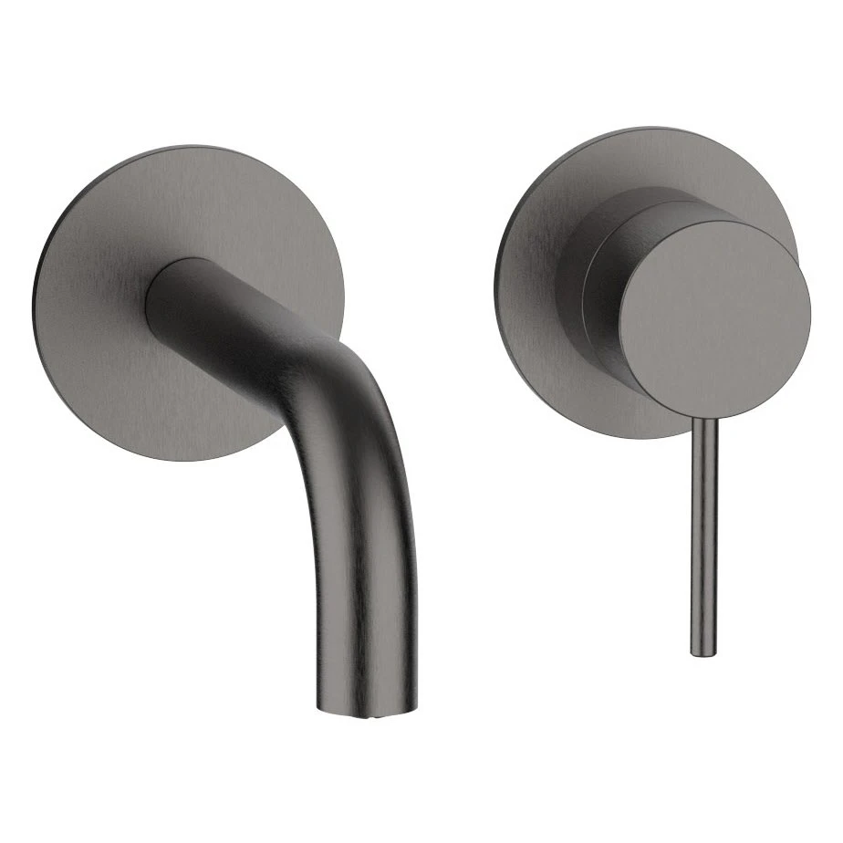 Herzbach MODUL7 IX PVD BLACK STEEL Waschtisch-Wandbatterie Farbset Ausladung 16 Cm 3 Herzbach MODUL7 IX PVD BLACK STEEL Waschtisch-Wandbatterie Farbset Ausladung 16 Cm