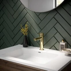 Herzbach SIRO PVD GOLD Waschtisch-Einlochbatterie L-Size -Megabad Verkäufe herzbach siro pvd gold waschtisch einlochbatterie 12538956