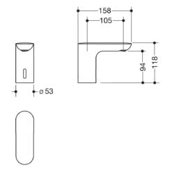 HEWI Sensoric Elektronische Waschtischarmatur Rund, Netzbetrieb 7 HEWI Sensoric Elektronische Waschtischarmatur Rund, Netzbetrieb -Megabad Verkäufe hewi sensoric armaturen elektronische waschtischarmatur rund 13751370