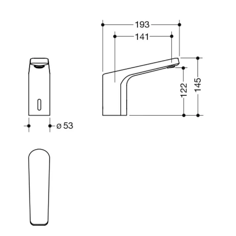HEWI Sensoric Elektronische Waschtischarmatur Kubisch, Für Netzbetrieb 4 HEWI Sensoric Elektronische Waschtischarmatur Kubisch, Für Netzbetrieb – Bild 2