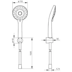HSK Design-Handbrause Rund, Mit 3 Strahlarten, Inkl. Brauseschlauch Und Halterung 10 HSK Design-Handbrause Rund, Mit 3 Strahlarten, Inkl. Brauseschlauch Und Halterung -Megabad Verkäufe hsk armaturen brause design handbrause rund 10068176
