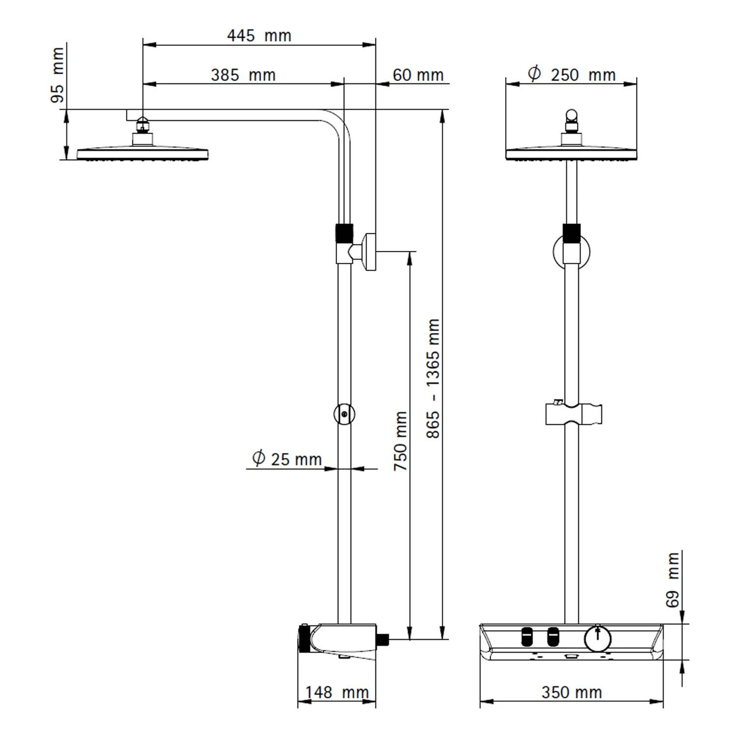 HSK AquaXPro 200 Thermostat Mit Shower-Set, 30 Cm 6 HSK AquaXPro 200 Thermostat Mit Shower-Set, 30 Cm – Bild 4