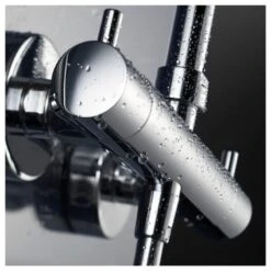 HSK Shower-Set Modell RS 200 Thermostat, Kopfbrause Flach, Rund 25 Cm -Megabad Verkäufe hsk spiegelschraenke duschpaneele shower set modell 462932