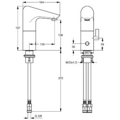 Ideal Standard CeraPlus Elektronische Waschtischarmatur Mit Mischung, Netzbetrieb 5 Ideal Standard CeraPlus Elektronische Waschtischarmatur Mit Mischung, Netzbetrieb -Megabad Verkäufe ideal standard armaturen serie ceraplus elektronikarmaturen 1072688