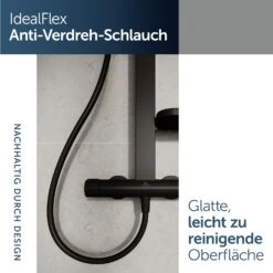 Ideal Standard Alu+ Duschsystem Mit Ceratherm Brausethermostat, 2 Ablagen, 2-Funktions-Handbrause Und 2-Funktions-Kopfbrause -Megabad Verkäufe ideal standard badarmaturen alu duschsysteme mit 13955618