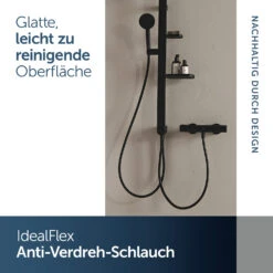 Ideal Standard Alu+ Duschsystem Ohne Armatur, Mit 2 Ablagen, 2-Funktions-Handbrause Und 2-Funktions-Kopfbrause -Megabad Verkäufe ideal standard badarmaturen alu duschsysteme ohne 13955635