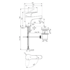 Ideal Standard Cerabase Waschtischarmatur H60 BlueStart Mit Metall-Ablaufgarnitur Ausladung 10,6 Cm 9 Ideal Standard Cerabase Waschtischarmatur H60 BlueStart Mit Metall-Ablaufgarnitur Ausladung 10,6 Cm -Megabad Verkäufe ideal standard badarmaturen cerabase waschtischarmatur h60 12499996