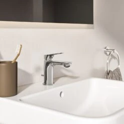 Ideal Standard Ceralife O Waschtischarmatur H75 BlueStart Zugstangen-Ablaufgarnitur -Megabad Verkäufe ideal standard badarmaturen ceralife waschtisch o 13966533