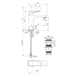 Ideal Standard Ceralife C Waschtischarmatur H100 BlueStart Push-Open Ventil 14 Ideal Standard Ceralife C Waschtischarmatur H100 BlueStart Push-Open Ventil -Megabad Verkäufe ideal standard badarmaturen ceralife waschtisch waschtischarmatur 13966041