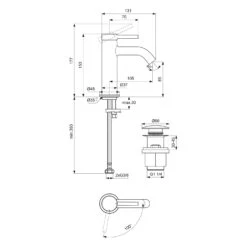 Ideal Standard Ceraline Nuovo Waschtischarmatur BlueStart Ausladung 10,5 Cm Mit Push-Open-Ventil -Megabad Verkäufe ideal standard badarmaturen ceraline nuovo waschtisch 13477626