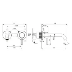 Ideal Standard Ceraline Nuovo Wand-Waschtischarmatur Unterputz Ausladung 18 Cm 7 Ideal Standard Ceraline Nuovo Wand-Waschtischarmatur Unterputz Ausladung 18 Cm -Megabad Verkäufe ideal standard badarmaturen ceraline nuovo waschtisch 13477637