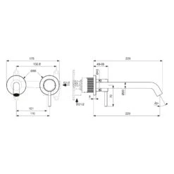 Ideal Standard Ceraline Nuovo Wand-Waschtischarmatur Unterputz Ausladung 22 Cm 7 Ideal Standard Ceraline Nuovo Wand-Waschtischarmatur Unterputz Ausladung 22 Cm -Megabad Verkäufe ideal standard badarmaturen ceraline nuovo waschtisch 13477644