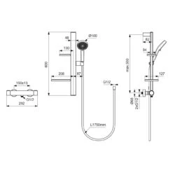 Ideal Standard Ceratherm ALU+ Duscharmatur Paket Mit Thermostat -Megabad Verkäufe ideal standard badarmaturen ceratherm alu 14014458
