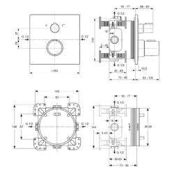 Ideal Standard Ceratherm C100 Armaturen-Paket 19 Ideal Standard Ceratherm C100 Armaturen-Paket -Megabad Verkäufe ideal standard badarmaturen ceratherm dusche c100 6982482
