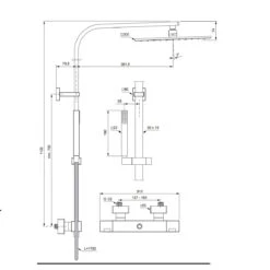Ideal Standard Ceratherm C100 Duschsystem Square Mit Brausethermostat AP 14 Ideal Standard Ceratherm C100 Duschsystem Square Mit Brausethermostat AP -Megabad Verkäufe ideal standard badarmaturen ceratherm dusche c100 7005948