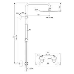 Ideal Standard Ceratherm T25 M Duschsystem, Kopfbrause Rund -Megabad Verkäufe ideal standard badarmaturen ceratherm dusche t25 13967123