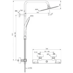 Ideal Standard CeraTherm T50 AP Duschsystem 12 Ideal Standard CeraTherm T50 AP Duschsystem -Megabad Verkäufe ideal standard badarmaturen ceratherm dusche t50 8504051