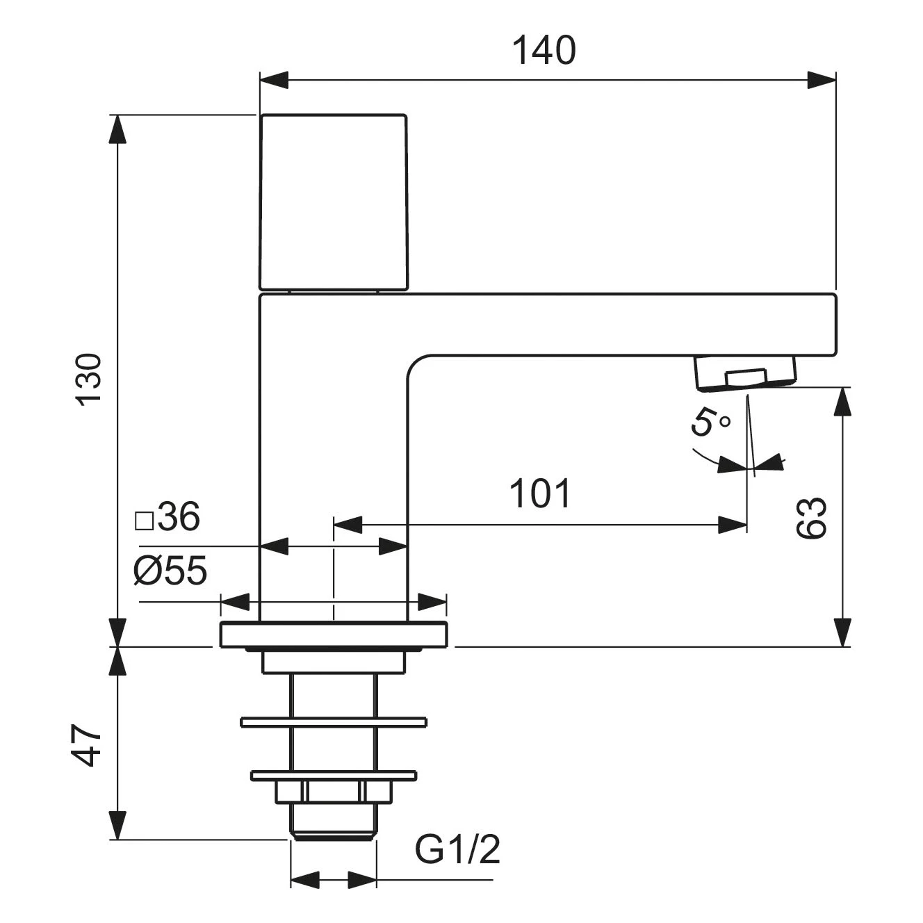 Ideal Standard Extra Standventil, Ausladung 10,1 Cm 6 Ideal Standard Extra Standventil, Ausladung 10,1 Cm – Bild 4