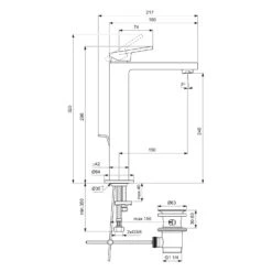 Ideal Standard Extra Waschtischarmatur, Ausladung 15 Cm, Verlängerter Sockel, Mit Ablaufgarnitur -Megabad Verkäufe ideal standard badarmaturen extra waschtisch waschischarmatur 12560621