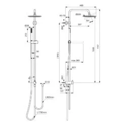 Ideal Standard Idealrain Duschsystem Aufputz 11 Ideal Standard Idealrain Duschsystem Aufputz -Megabad Verkäufe ideal standard badarmaturen idealrain duschsysteme aufputz 12901112