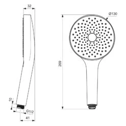 Ideal Standard Idealrain Solos 1-Funktionshandbrause -Megabad Verkäufe ideal standard badarmaturen idealrain handbrausen solos 13967491