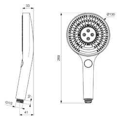 Ideal Standard Idealrain Solos Multi-Funktionshandbrause -Megabad Verkäufe ideal standard badarmaturen idealrain handbrausen solos 13967493