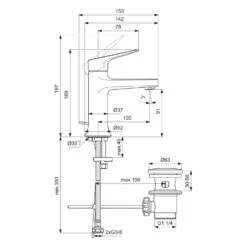 Ideal Standard La Dolce Vita Waschtischarmatur, Mit Ablaufgarnitur -Megabad Verkäufe ideal standard badarmaturen la dolce vita 13377284
