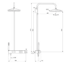 Ideal Standard Solos Duschsystem Mit Brausethermostat Und Stabhandbrause -Megabad Verkäufe ideal standard badarmaturen solos dusche duschsystem 13433293