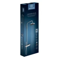 Ideal Standard Solos Duschsystem Mit Brausethermostat Und Stabhandbrause -Megabad Verkäufe ideal standard badarmaturen solos dusche duschsystem 13433332