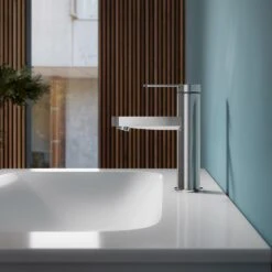 Keuco IXMO Flat Einhebel-Waschtischmischer 130, Mit Zugstangen-Ablaufgarnitur -Megabad Verkäufe keuco ixmo flat waschtisch einhebel waschtischmischer 11882835