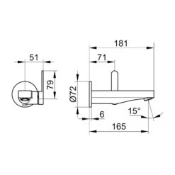 Keuco IXMO Flat Einhebel-Waschtischmischer Unterputz, Ausladung 16,5 Cm, Rund -Megabad Verkäufe keuco ixmo flat waschtisch einhebel waschtischmischer 13757610